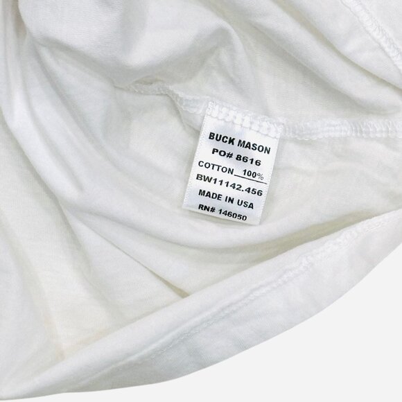 Buck Mason Women's Pima Supima Cotton Boxy Crew Made in USA Tee T-Shirt Top - Picture 4 of 4